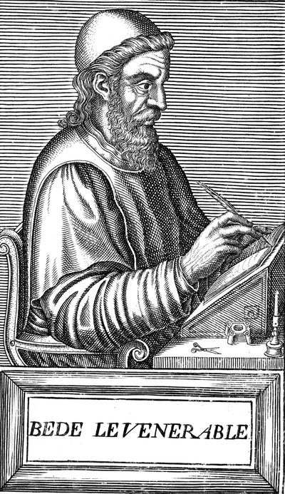 The Venerable Bede c673-735 ، اللاهوتي والباحث والمؤرخ الأنجلو ساكسوني ، c1584 بواسطة غير معروف