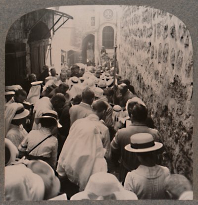 ال Via Dolorosa من برج أنطونيو إلى كنيسة القيامة ، c1900 بواسطة غير معروف