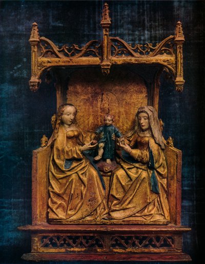 العذراء والقديسة آن تعلما مخلص الطفل على المشي ، c1470 بواسطة غير معروف