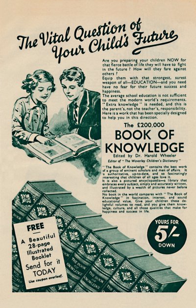السؤال الحيوي لمستقبل طفلك - كتاب المعرفة ، 1935 بواسطة غير معروف