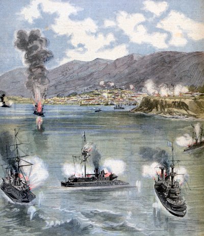 الهجوم على فالبارايسو ، الثورة التشيلية ، 1891 بواسطة غير معروف