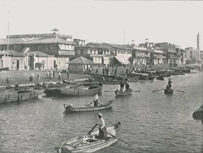 مدخل قناة السويس ببورسعيد 1895. بواسطة غير معروف