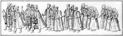 الأشخاص المؤمنون الذين قادوا الموكب في جنازة إليزابيث ، 1603 1901 بواسطة غير معروف