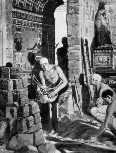 الزخرفة الداخلية النهائية وختم مقبرة توت عنخ آمون ، مصر ، 1325 قبل الميلاد 1933-1934 بواسطة غير معروف