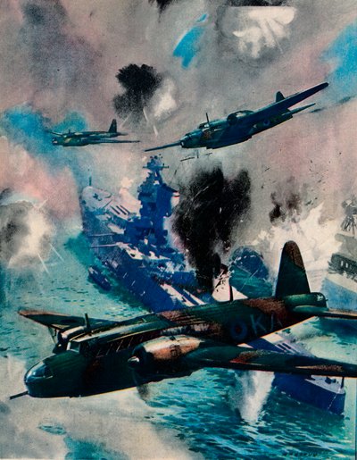 أول عمل بريطاني عدواني للحرب ، الغارة على كيل ، 1940 بواسطة غير معروف