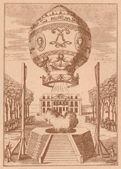 أول صعود بالون ، c1785 1919 بواسطة غير معروف