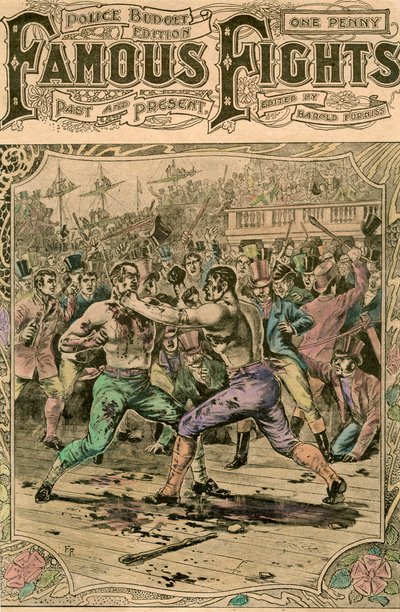 المعركة الأولى بين توم سبرينغ وجاك لانجان ، 1824 أواخر القرن التاسع عشر أو أوائل القرن العشرين بواسطة غير معروف
