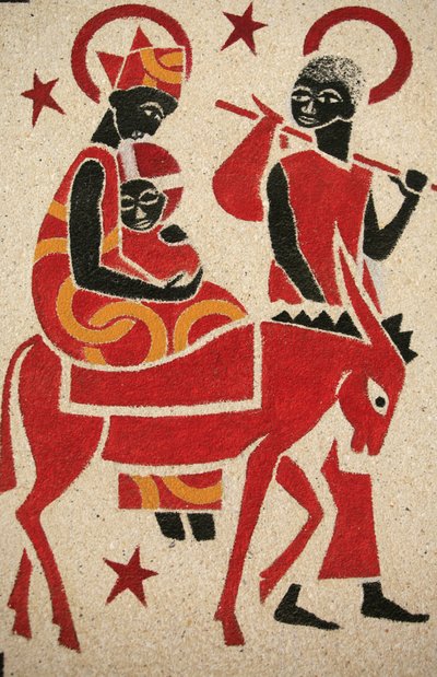 الرحلة إلى مصر تم تصميم لوحة جدارية لكنيسة دير كور موسى ورسمها في عام 1963 من قبل دوم جورج ساجيت كور موسى السنغال بواسطة غير معروف