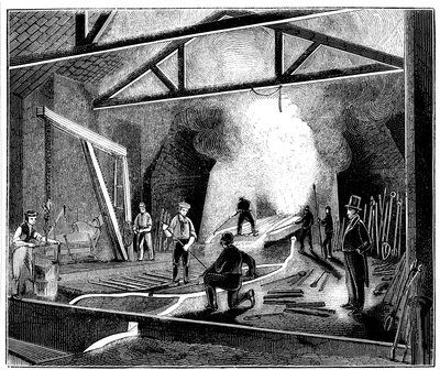 المسبك أو البيت المصبوب ، Butterley Ironworks ، ديربيشاير ، 1844 بواسطة غير معروف
