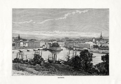 الميناء في بايون ، فرنسا ، 1879 بواسطة غير معروف