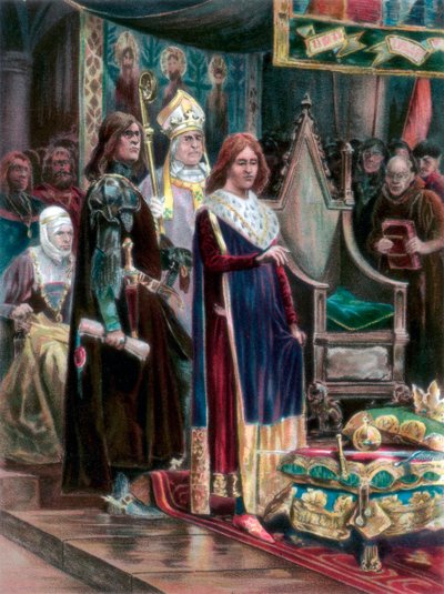 تكريس إدوارد الثالث مع Pallium ، Westminster ، يوم Candlemas ، 1327 ، 1902 بواسطة غير معروف