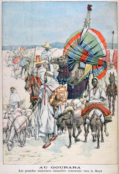 القوافل السنوية الكبيرة التي تتجه شمالا ، غوارة ، الجزائر ، 1903 بواسطة غير معروف