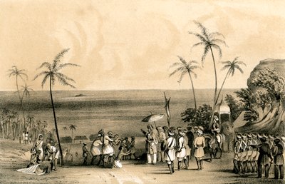 قام تجار كاليكوت بالاستيلاء على سلسلة قاحلة وتقييدها بأمر من Tippoo Saib ، 1847 بواسطة غير معروف