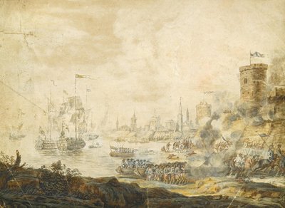معركة تشيسما البحرية في 5 يوليو 1770 ، القرن الثامن عشر بواسطة غير معروف