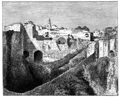 الأسوار الجنوبية للقدس ، c1890 بواسطة غير معروف