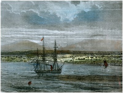 براكين ماونا لوا وجزيرة ماونا كيا ، هاواي ، c1880 بواسطة غير معروف