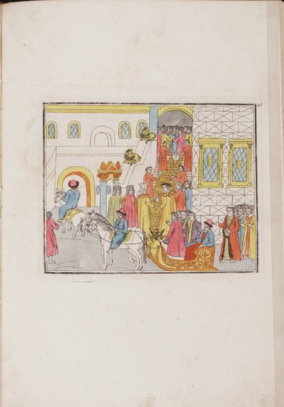 حفل زفاف القيصر ميخائيل فيودوروفيتش وييفدوكيا لوكيانوفنا ، 1810 بواسطة غير معروف
