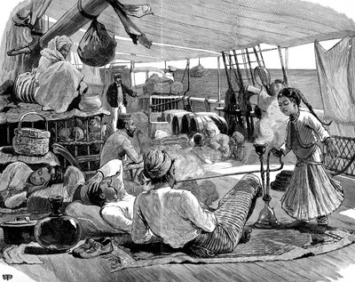 الدرجة الثالثة على متن كيلوا ، برينديزي إلى بورما ، 1886 بواسطة غير معروف