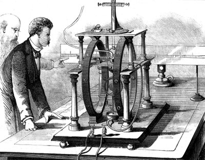 قام توماس إديسون بتحسين شكل المقياس الكهربائي JW Trowbridges ، 1879 بواسطة غير معروف