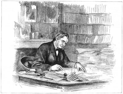 توماس هنري هكسلي ، عالم الأحياء البريطاني ، في مكتبه عام 1882 1883 بواسطة غير معروف