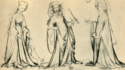 ثلاث شابات ، c1400 ، 1943. بواسطة غير معروف