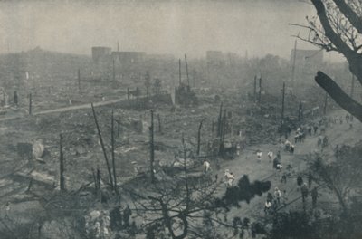 Tokyos المشتعل سهل من الحطام والرماد ، c1935 بواسطة غير معروف
