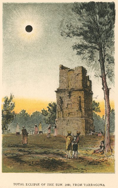إجمالي كسوف الشمس 1860 لوحظ من تاراغونا ، إسبانيا ، 1884 بواسطة غير معروف