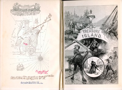 جزيرة الكنز ، بقلم روبرت لويس ستيفنسون ، 1886 بواسطة غير معروف
