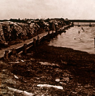 الخنادق ، Ramskapelle ، بلجيكا ، c1914-c1918 بواسطة غير معروف