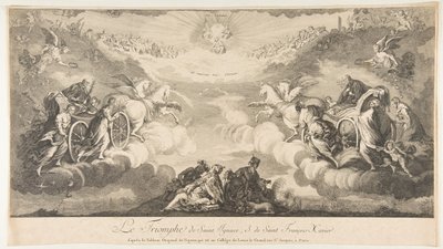 انتصار القديس اغناطيوس والقديس فرنسيس كزافييه Le Triomphe de Saint Ignace et ... ، القرن السابع عشر. بواسطة غير معروف