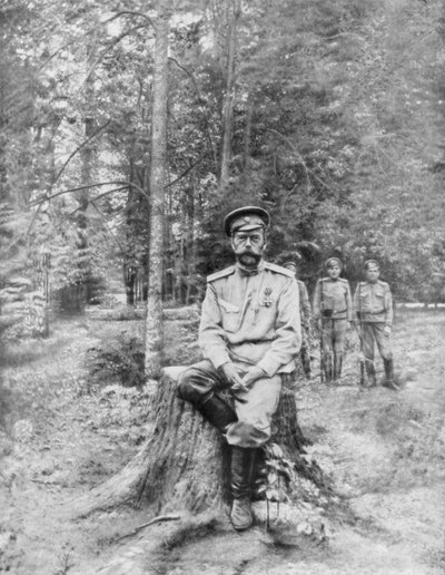 القيصر نيكولاس الثاني في المنفى ، توبولسك ، سيبيريا ، 13 أغسطس 1917 بواسطة غير معروف