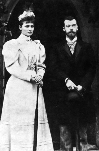 Tsarina Alexandra Feodorovna والقيصر نيكولاس الثاني من روسيا ، c1900. بواسطة غير معروف