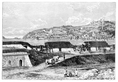 البطاريات التركية ومدخل البوسفور في البحر الأسود ، تركيا ، 1895 بواسطة غير معروف