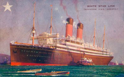 التوأم برغي RMS الأدرياتيكي لخط النجم الأبيض ، c1907 بواسطة غير معروف