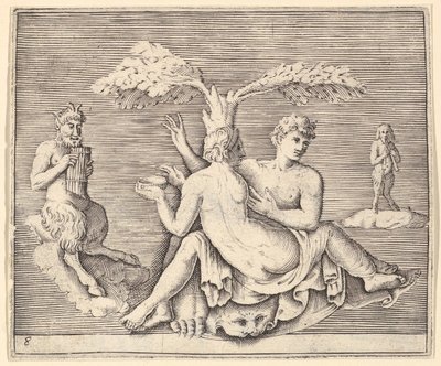 اثنين من العشاق مع عموم ، نشرت كاليفورنيا. 1599-1622. بواسطة غير معروف
