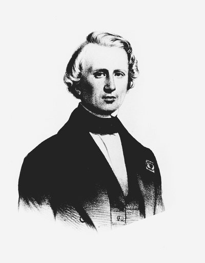 UJJ Leverrier ، عالم الفلك الفرنسي الذي قام بحساب موقع كوكب نبتون في عام 1846 قبل الميلاد 1850 بواسطة غير معروف
