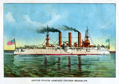 الولايات المتحدة Armored Cruiser Brooklyn، c1890s بواسطة غير معروف