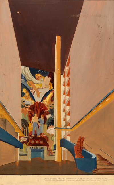 دراسة جدارية بدون عنوان ، كاليفورنيا. 1939. بواسطة غير معروف