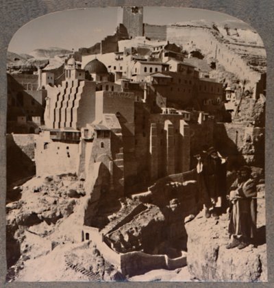 وادي مار سابا ودير ، من بروك كيدرون ، c1900 بواسطة غير معروف