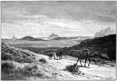 منظر من ممر تيلات ، تونس ، c1890 بواسطة غير معروف