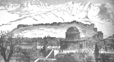 منظر في كابول: بالا حصار وجزء من المدينة من ده أفغان ، c1880 بواسطة غير معروف