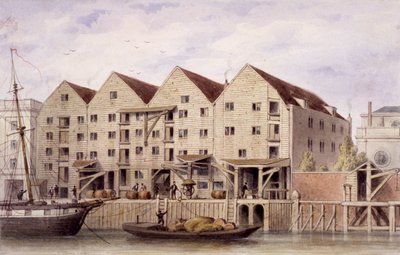 منظر لرصيف تشامبرلين ، Tooley Street ، Bermondsey ، لندن ، 1846 بواسطة غير معروف