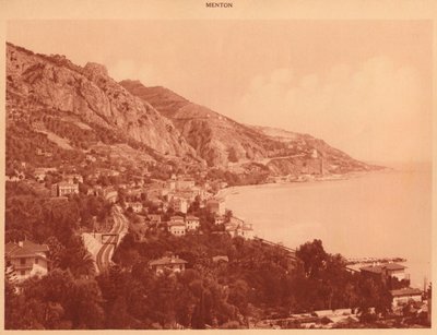 منظر لغارافان والحدود الإيطالية ، مينتون ، 1930. بواسطة غير معروف