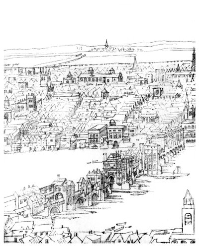 منظر لندن ، القرن السادس عشر 1886 بواسطة غير معروف
