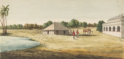 منظر لشوديزي داخل خيمة مسافر إنجليزي ، كاليفورنيا. 1828-30. بواسطة غير معروف