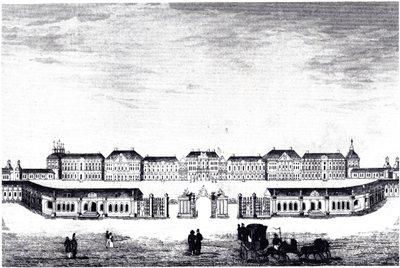 منظر لقصر كاترين في Tsarskoye Selo ، c. 1840 بواسطة غير معروف