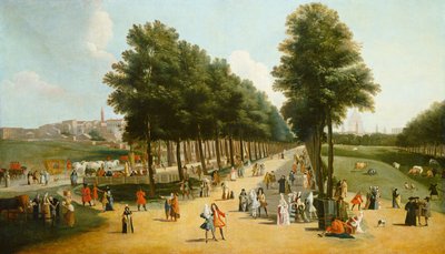 منظر للمركز التجاري في سانت جيمس بارك ، بعد 1709-1710. بواسطة غير معروف