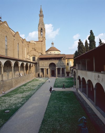 منظر لكنيسة Pazzi ، والواجهة و Campanile (صورة) بواسطة غير معروف
