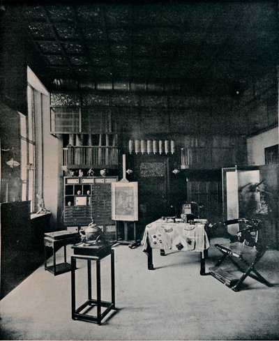 منظر للاستوديو ، في 25 حدائق كادوجان ، c1899 بواسطة غير معروف