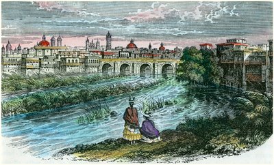 منظر لمدينة ليما ، عاصمة بيرو ، من نهر ريماك ، c1875 بواسطة غير معروف